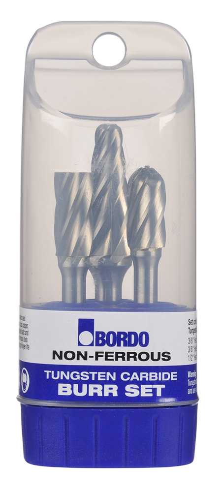 3 Pce Non Ferrous Cut Burr Set