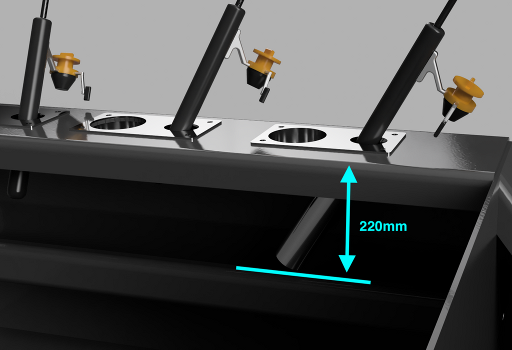 Midcoast Stainless Cup & Rod holder (Pair)