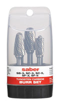 5 Piece 3/8" Head Burr Set - Saber