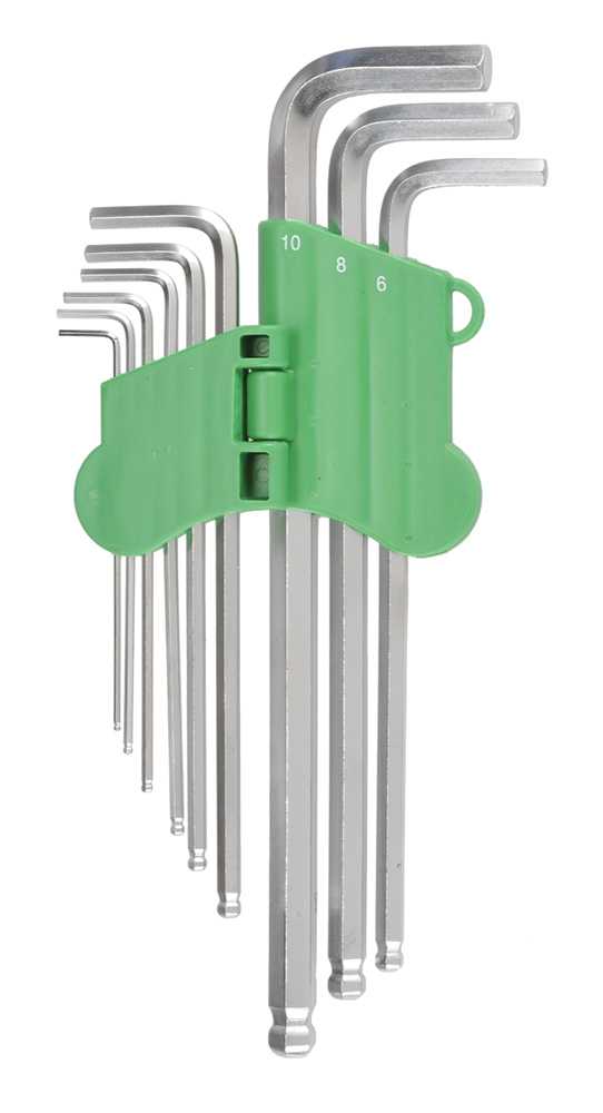Metric Long Ball Point Hex Key Set 1.5 - 10mm - 9 Piece