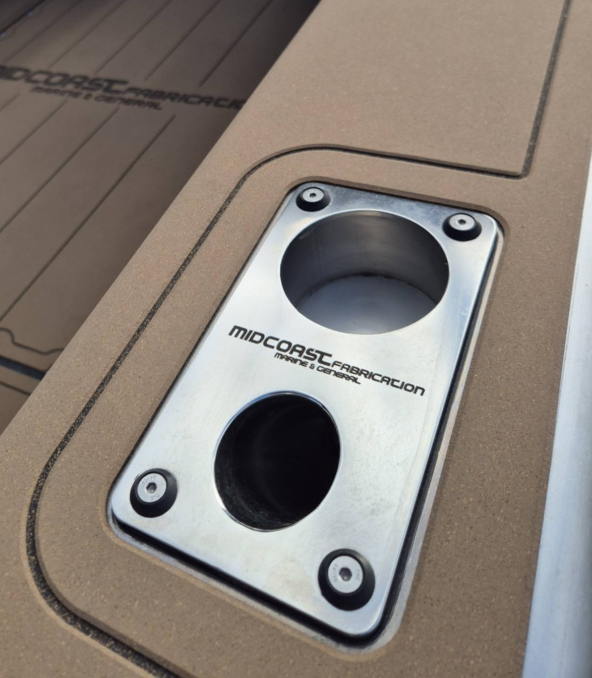 Midcoast Stainless Cup & Rod holder (Pair)